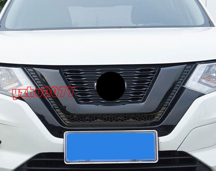 1PC Black Center Grille Moulding Trim Strip Cover Auto 17-2020 for Nissan Rogue
