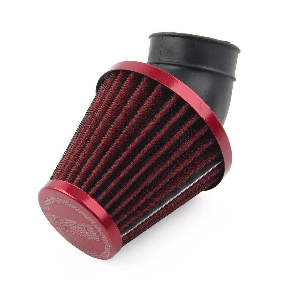 42mm Air Intake Filter Cleaner Rubber Bend Inlet Stainless Steel Mesh Motorcycle Q