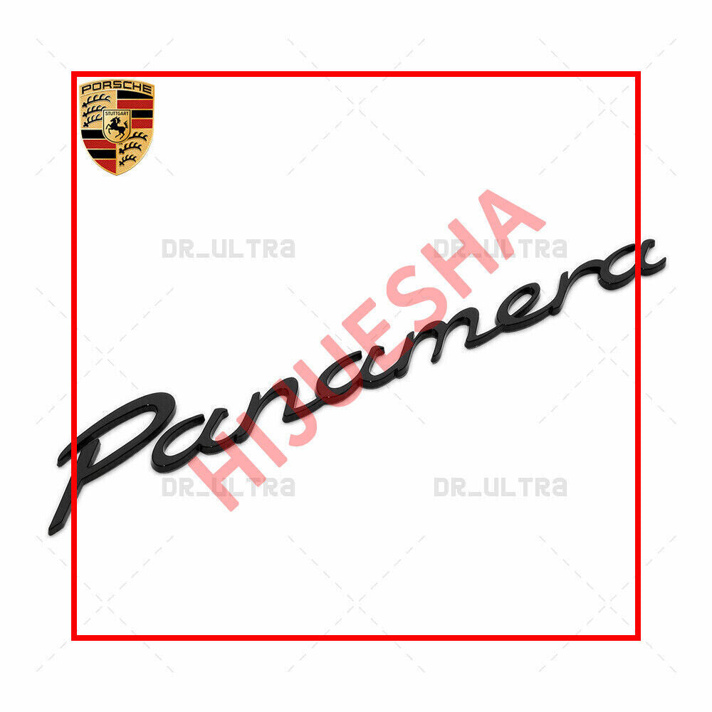 Gloss Black for PORSCHE for Panamera Letters Rear Badge Emblem Look Deck Lid