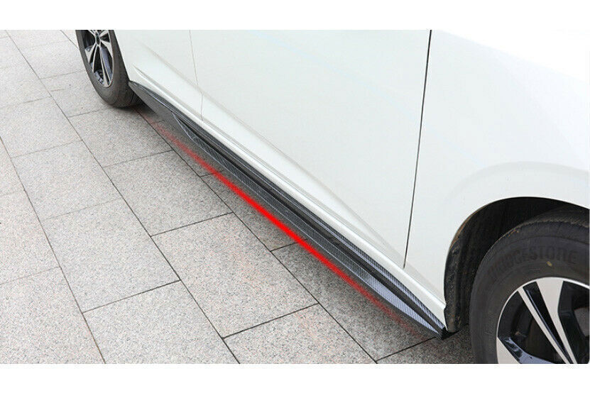 2Pc Carbon ABS Side Skirt Bodykit Spoiler Lip for Nissan Sentra Sylphy 2020-2023