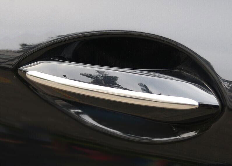 for BMW 5 Series 2011-16 Silver Steel Exterior Outside Door Handle Cover Trim 4P