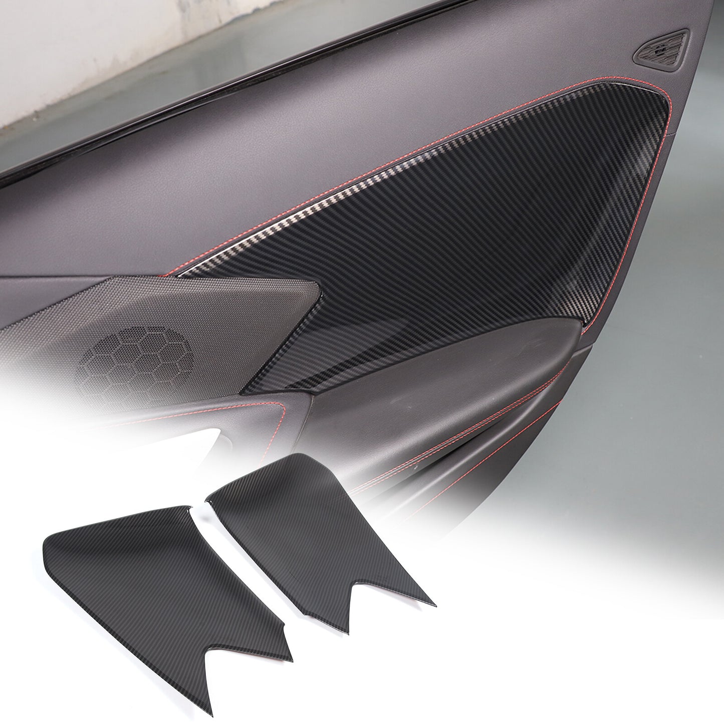 Carbon fiber interior door handle cover decorative frame suitable for Supra 2019-2022- v