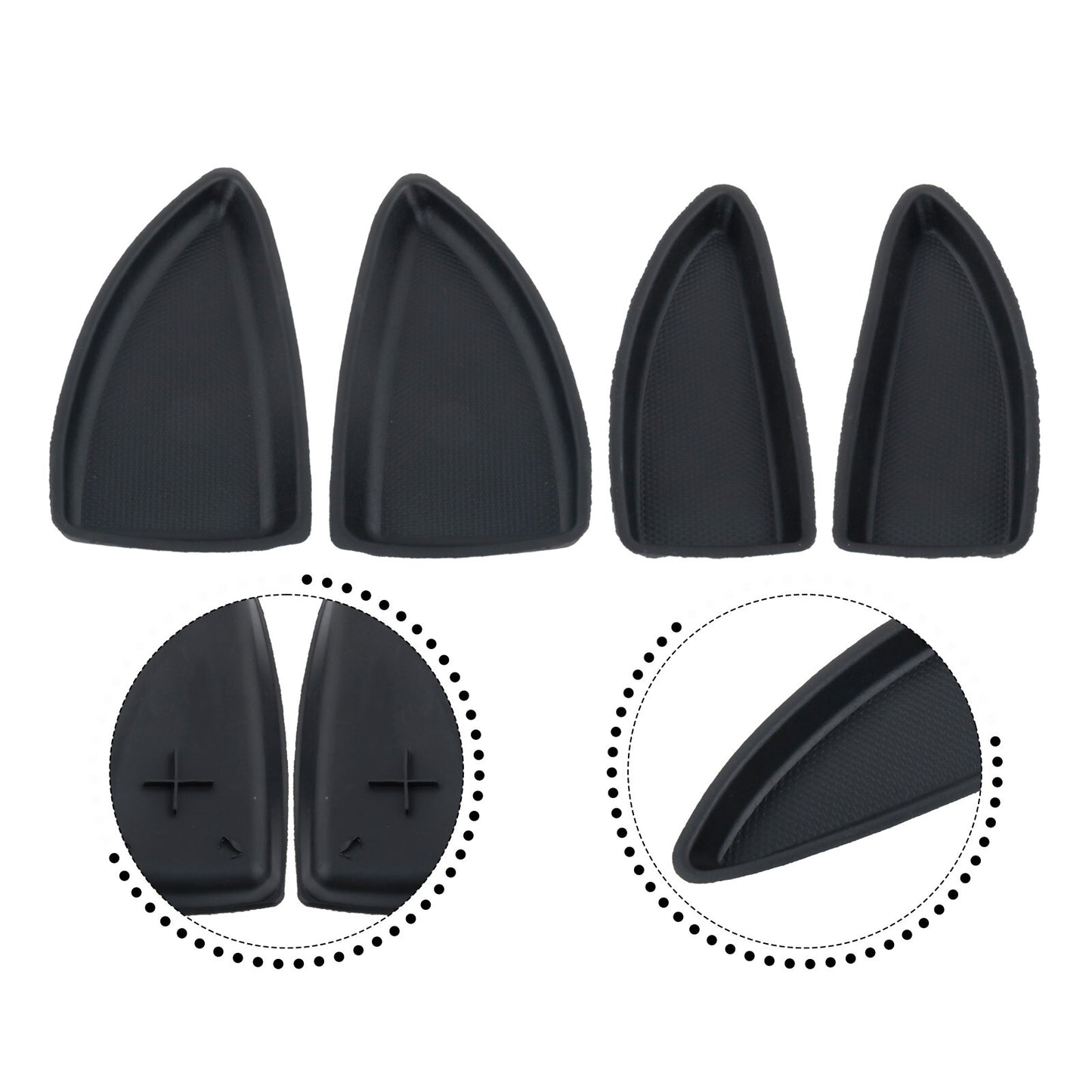 4x Door-Switch Bezel Cap for Chevrolet For Malibu 2016-2018 Left+Right Black