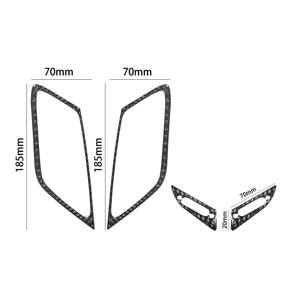 1Pcs for Audi Q7 2016-2019 Carbon Fiber Console Center Frame Trim Cover Sticker v