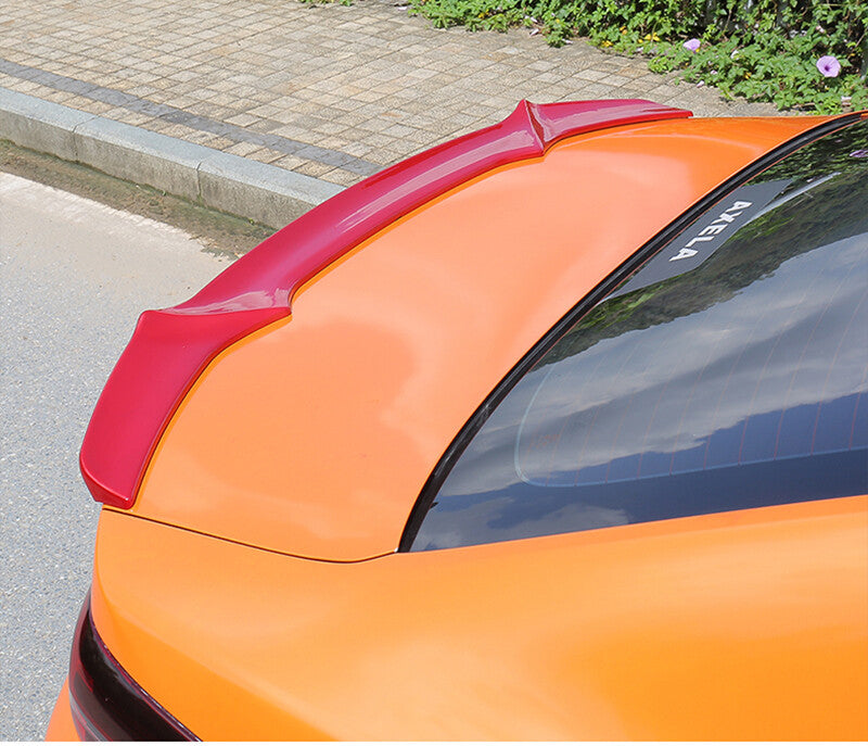 Red Painted Rear Trunk Lip Spoiler Visor Wing for Mazda 3 Axela sedan 2019-2024