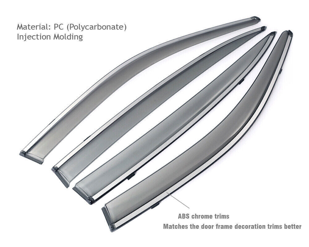 4X Window Visor Vent Shade Deflector Sun/Rain Guards for 2016-2020 for Chevy Malibu