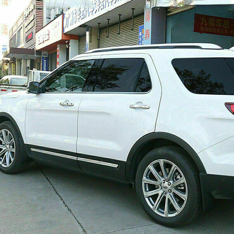 for Ford Explorer 2011-19 Glossy black Steel Bottom Lower Window Sill Trim Cover