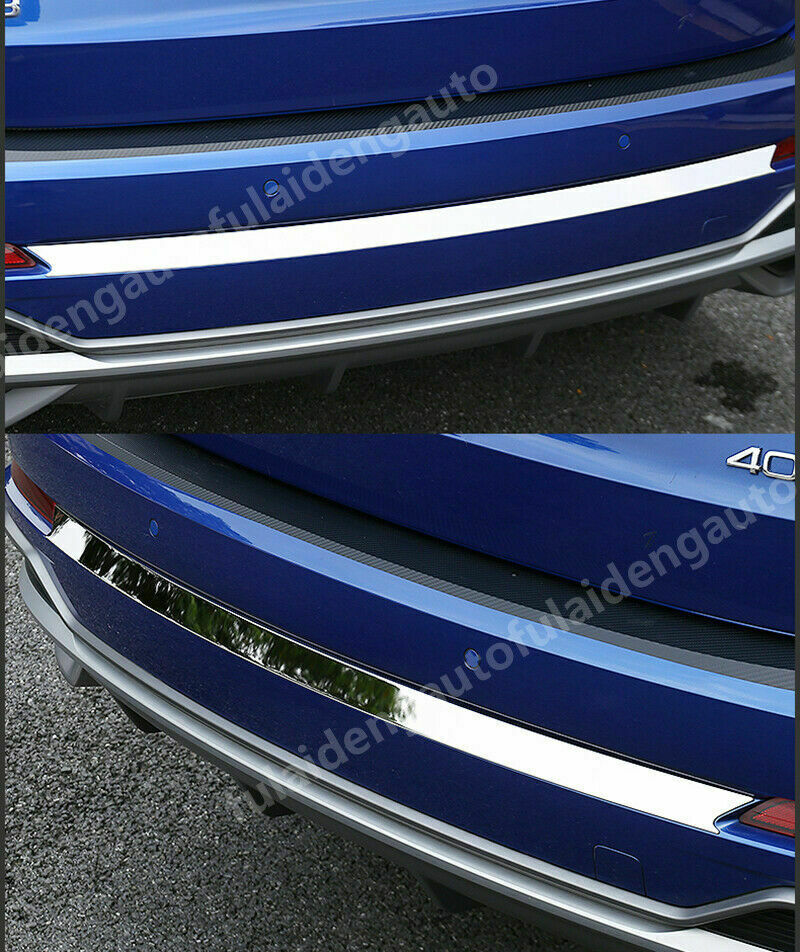 for Audi Q3 (F3) 2019-2021 Chrome Rear Bumper Guard Molding Strip Cover Trim