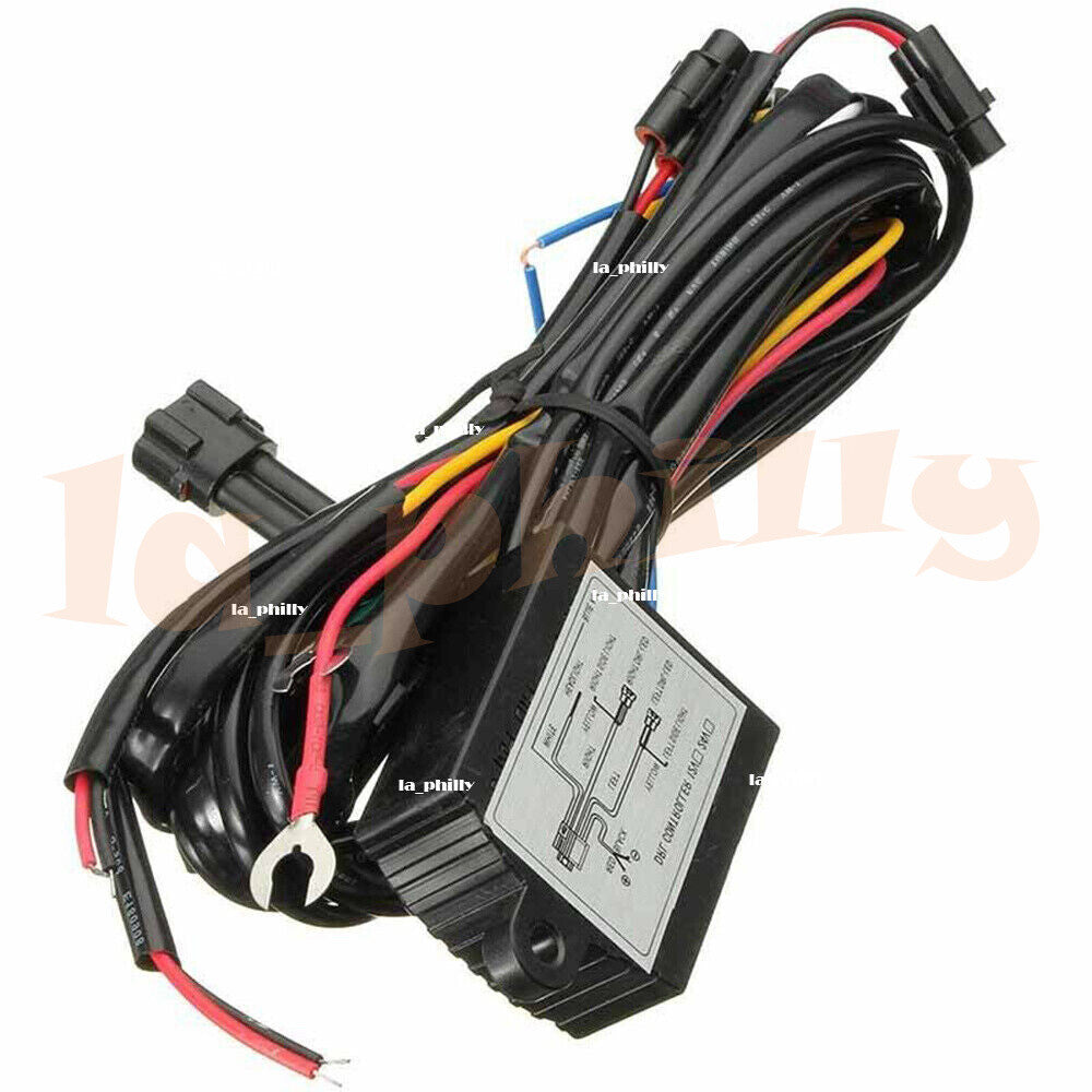DC 12V DRL Daytime Running Light Dimmer Dimming Relay Control Switch Harness Q