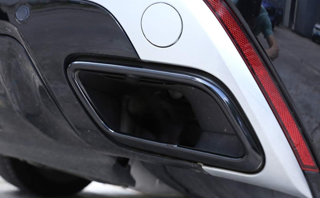 Black Steel Rear Tail Exhaust Tip Pipe Cover New for Range Rover Velar 2017-2023