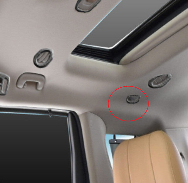 Rear Reading Lamp Frame Cover Trim 2PCS for Kia Carnival 2022-2023 Carbon Fiber