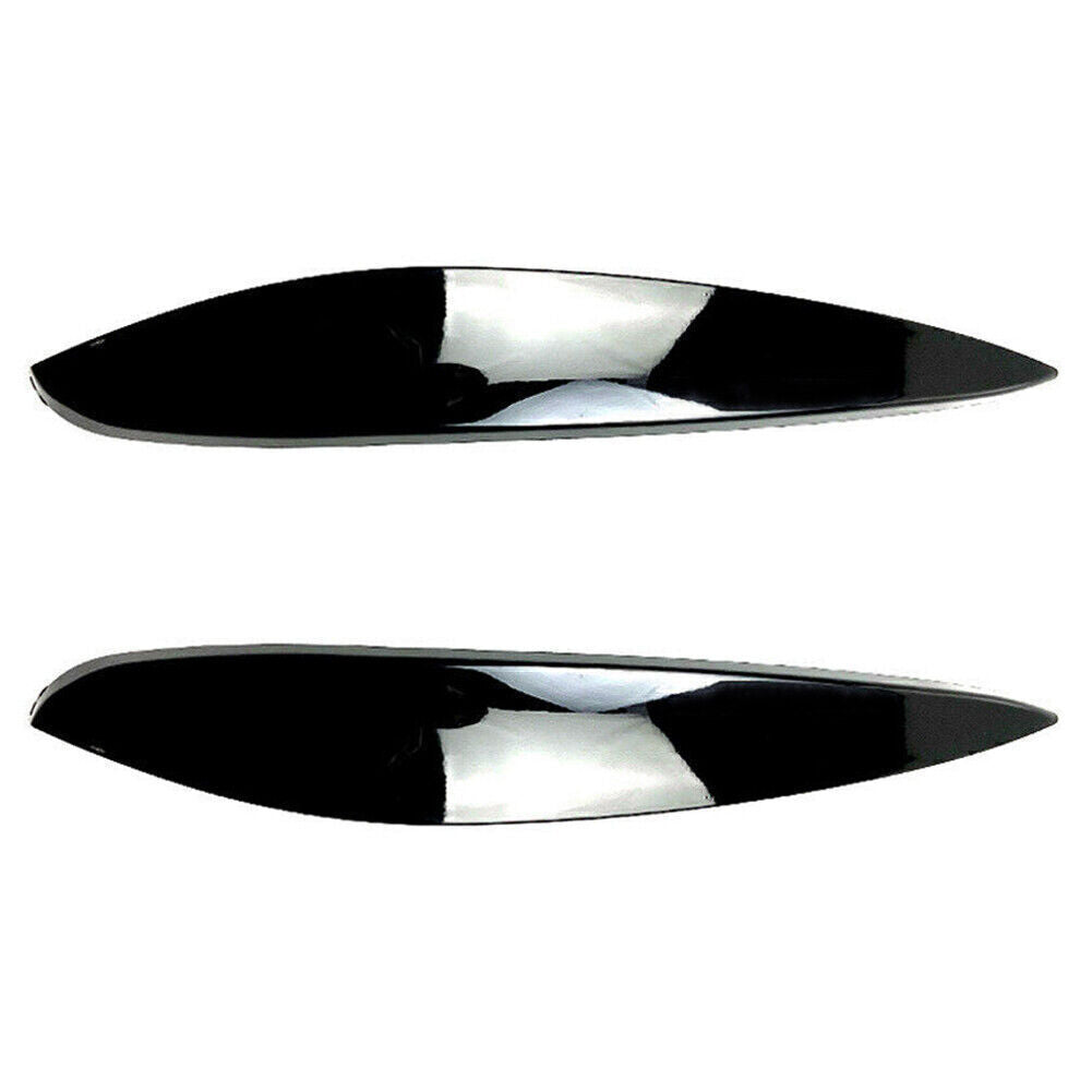 Headlight Eyelid Lid Eyebrow Trim for Mercedes-Benz for Smart 2014+ Glossy Black