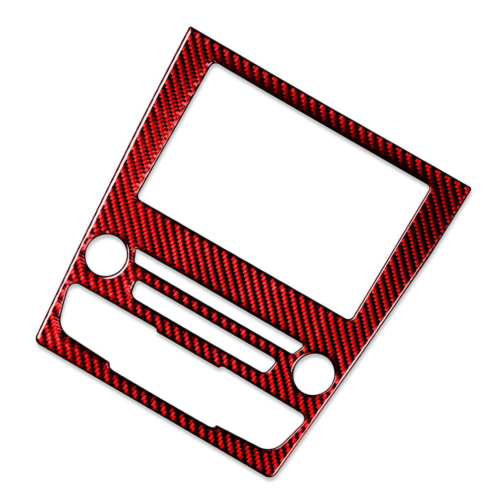 for Ford Mondeo 2013-2019 GPS Navigation Panel Cover Trim Carbon Fiber Red