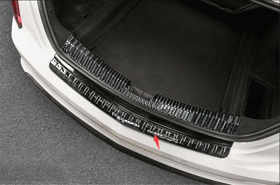 Fit for Cadillac CT5 2020-24 Black Outer Rear Bumper Protector Sill Plate Trim