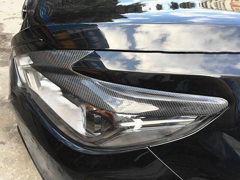 For 2016-2018 for Nissan Altima Dry Carbon Fiber Front Headlight Lamp Eyebrow Trim