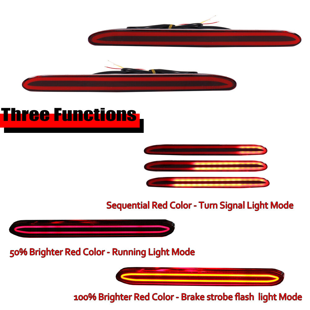 Suitable for for Honda CR-V 2005 2006 Red rear bumper reflector LED tail brake signal light - v