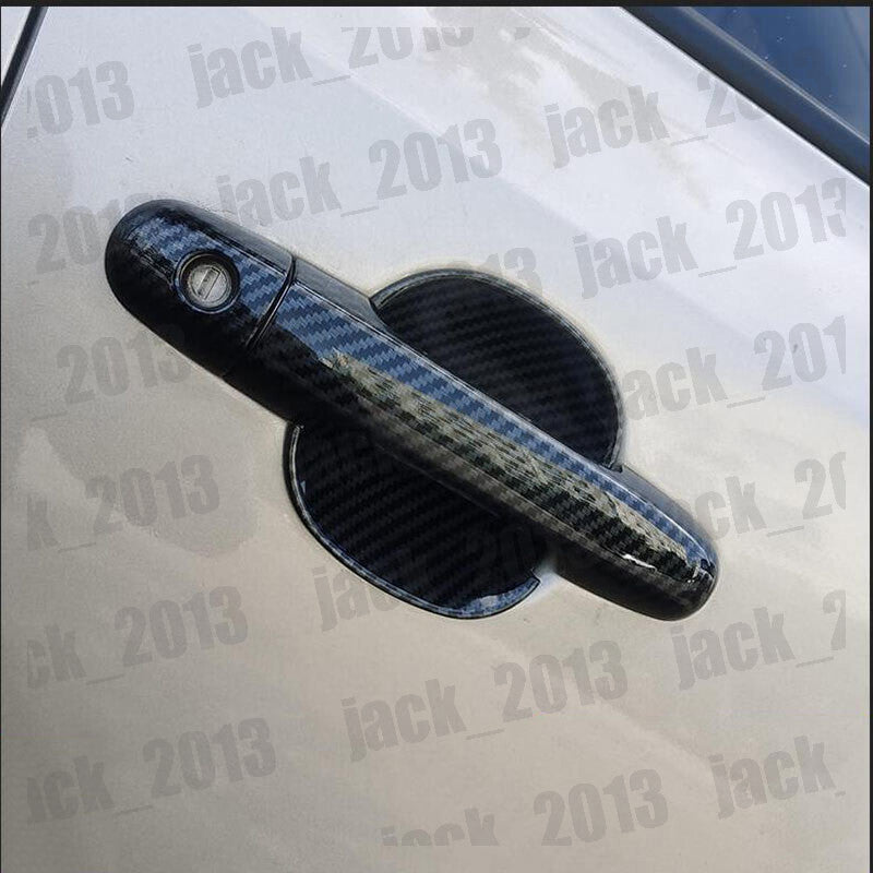 for Kia Forte 2009-2016 8PCS Glossy Carbon Fiber Side Door Handle Cover Trim