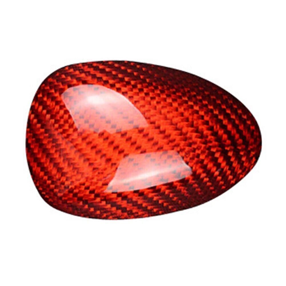 Carbon Fiber Gear Shift Knob Cover Trim Fit for Cadillac ATS 2013-2019 2018 Red