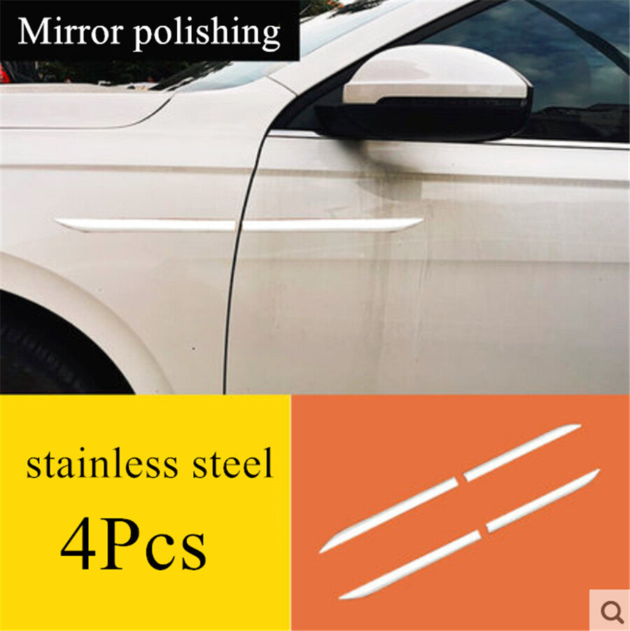 Car Front Side Fender Cover Sticker Trims 3D Dagger Emblem Design Rustproof 4Pcs