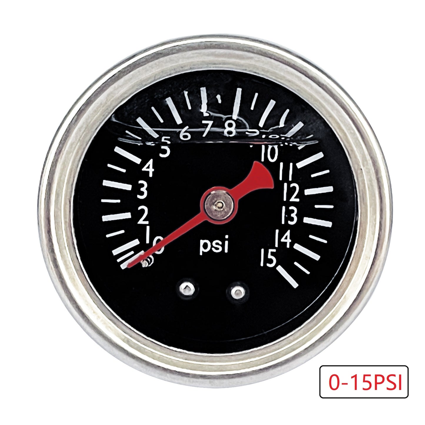 1.5 Dial Universal Fuel Pressure Gauge Liquid 0-15psi Pressure Gauge 1/8 NPT