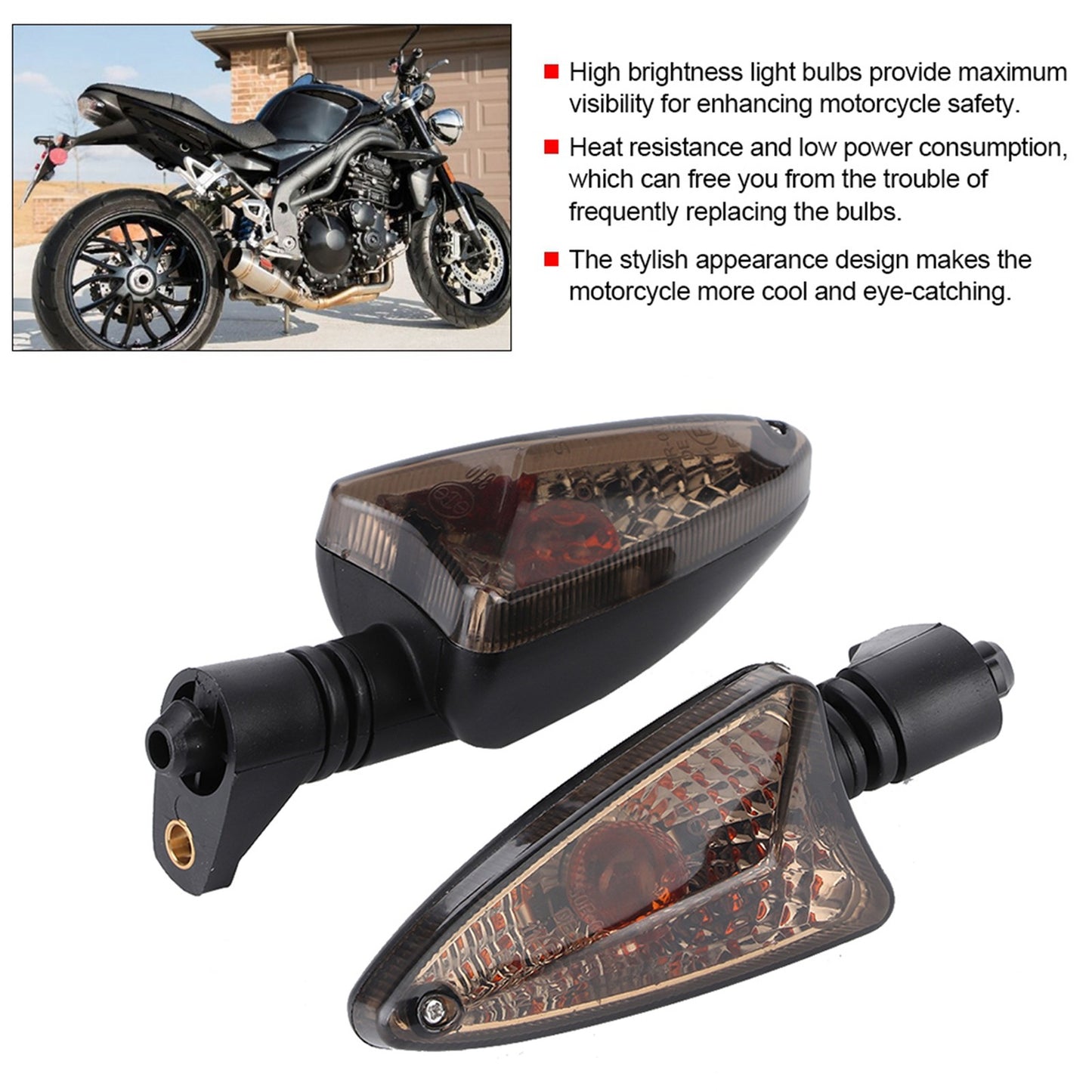 Turn Signal Lights 2Pcs Motorcycle Modification Motorcycle Turn Signal Light Q
