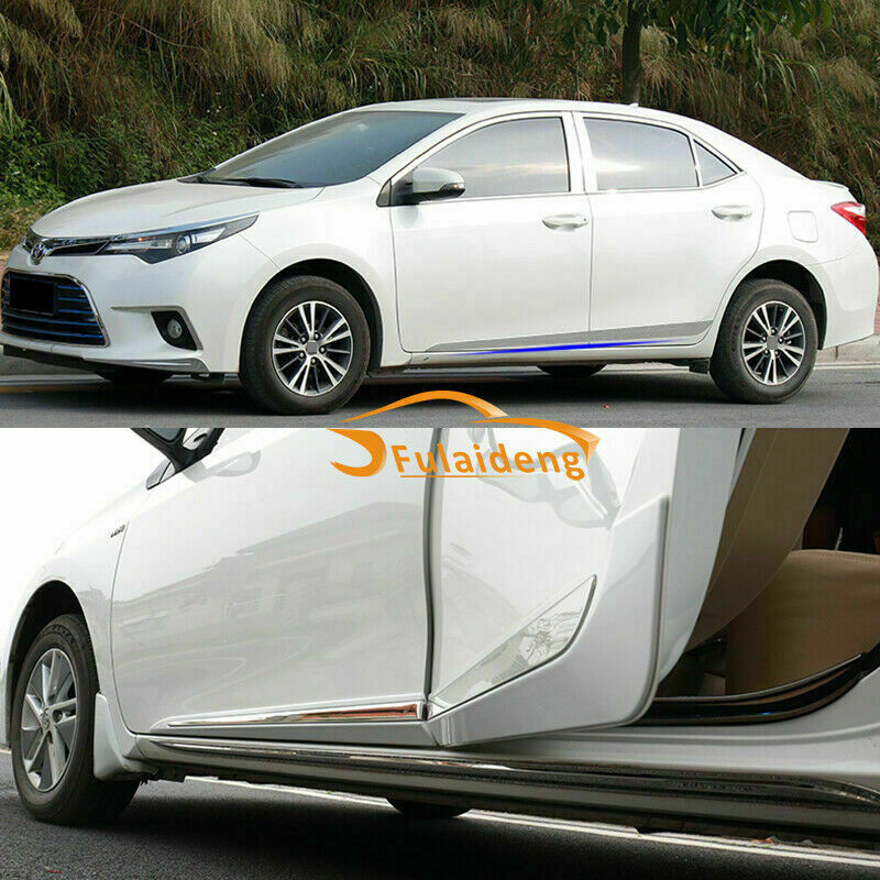 for Toyota for Corolla 4DR 2014-2018 Chrome Body Side Door Molding Cover Trims