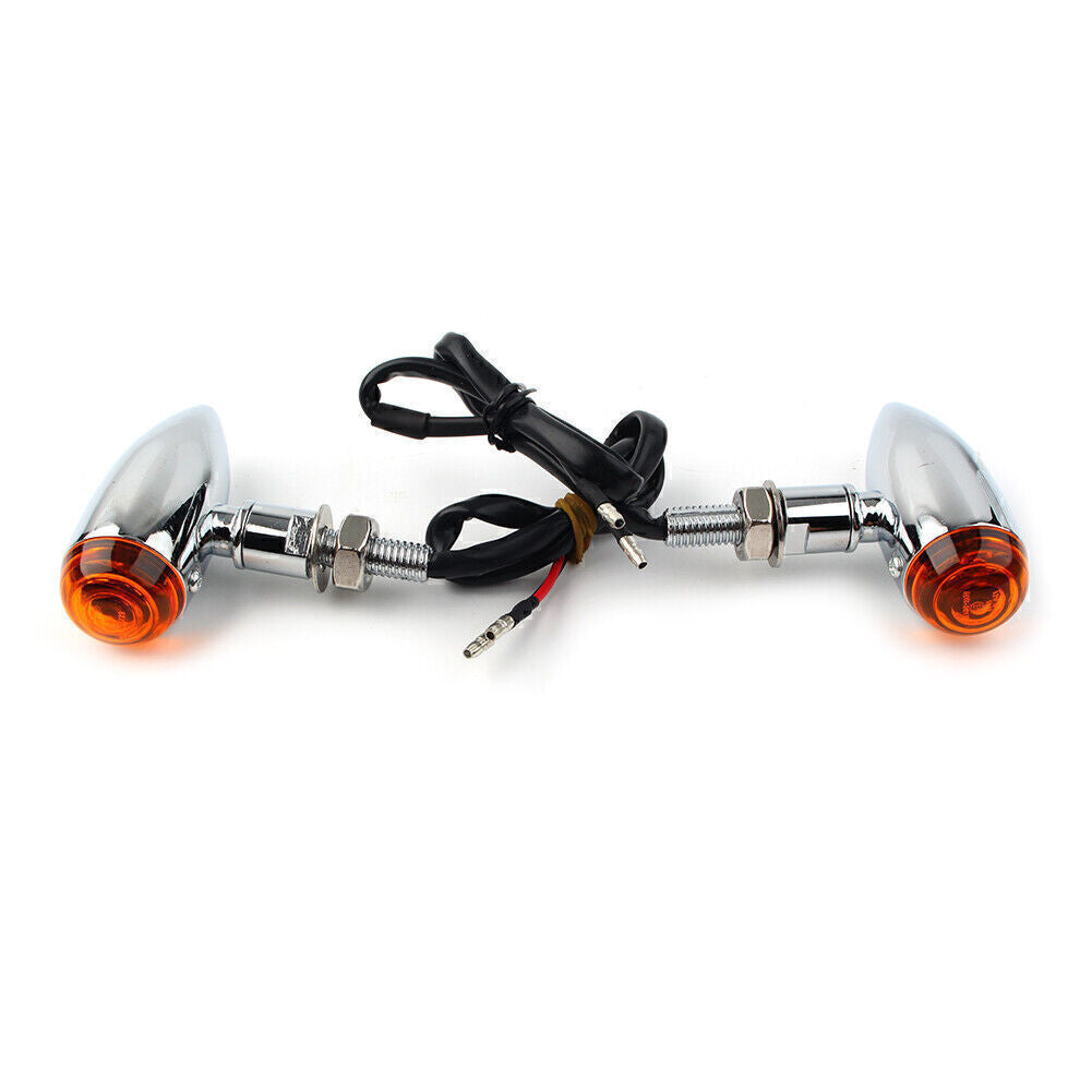 LED for Mini Universal Motorcycle Turn Signal Lights for Cruiser Chopper Custom Q
