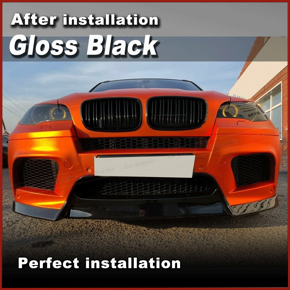 for BMW X5M E70 X6M E71 E72 2010-2014 Gloss Black Front Bumper Lip Chin Spoiler