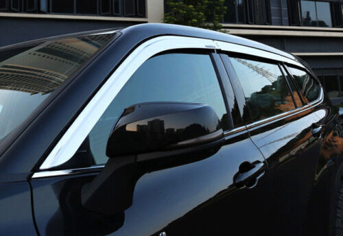for Toyota Highlander 20-24 Shades Sun Rain Guard Fit Window Visor Silver 6PCS