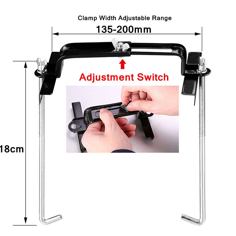 Big Car Battery Tray + Adjustable Hold Down Clamp Bracket Kit Screw rod 27cm Q