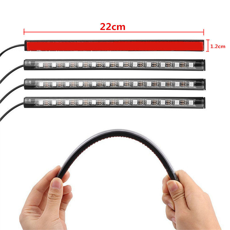 Car Suv Red 12 LED Footwell Interior Floor Decorative Atmosphere Light Neon Lamp