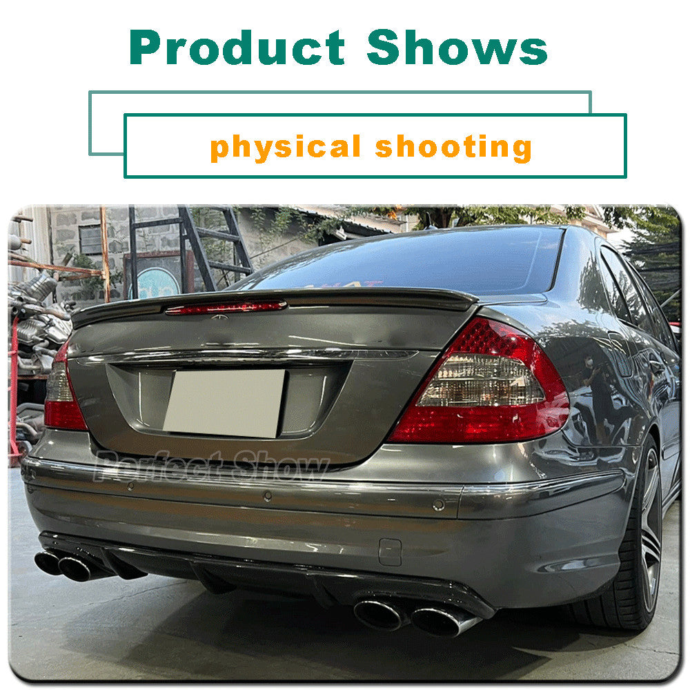 for Benz E-class W211 E55 Sedan 2003-06 Matt Black Rear Bumper Diffuser Lip
