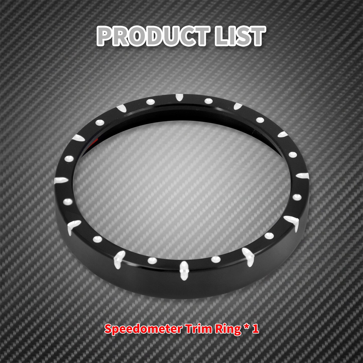 Dots Speedometer Gauge Trim Ring Fit For Sportster 883 1200 Dyna Electra Glide