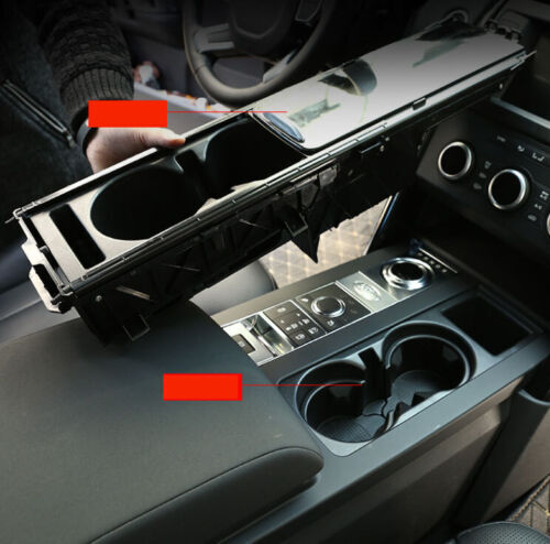 Sliding Cup Holder Console for Land Rover Discovery 2017-20 Replace Glossy Black