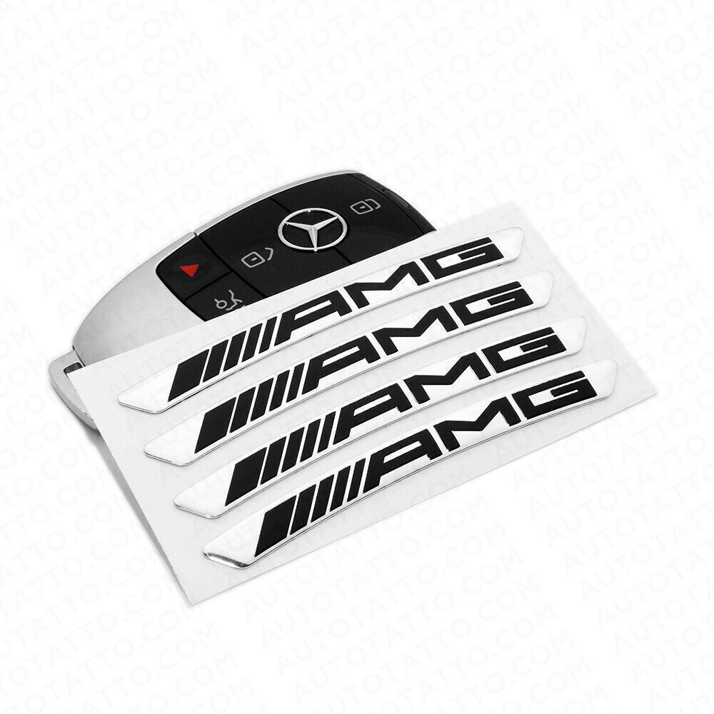 4pcs AMG Edition Sport Wheels Badge 3D Sticker Logo Emblem Decoration