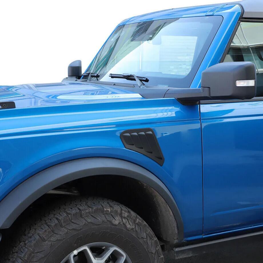 For 2021-2024 Bronco ABS Black Exterior Side Fender Vent Overlay Cover Trim v
