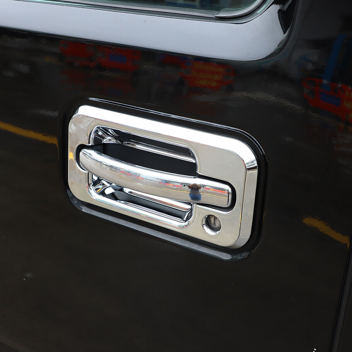 Chrome ABS Side Door Handle Bowl Panel Cover For HUMMER H2 2003-09 Accessories