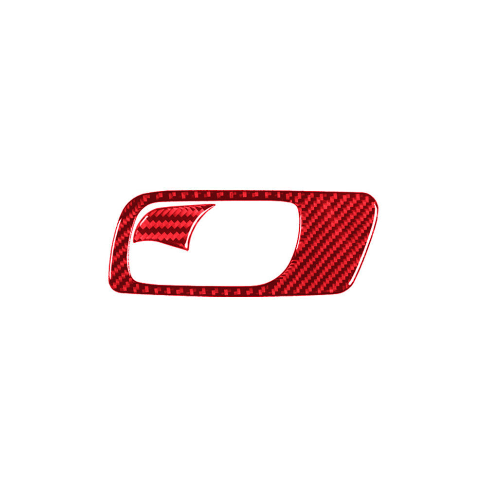 2PCS Red Carbon Fiber Glove Box Handle Cover Trim For E-Class W211 v