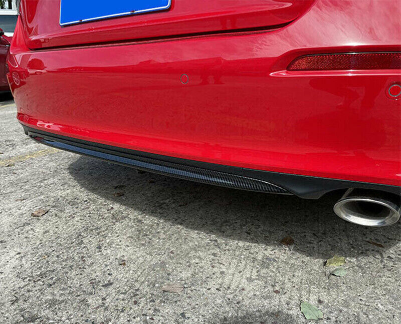 for Honda for Civic 2022-23 Carbon Fiber ABS Rear Bumper Bottom protector Strip Trim