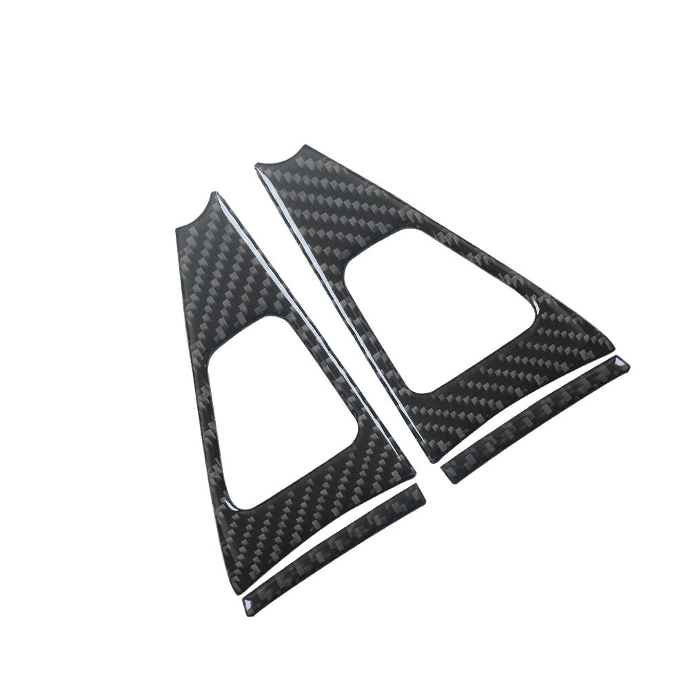 Carbon Fiber Interior Rear Door Handle Trim Panel For Explorer 2011-14 Red v