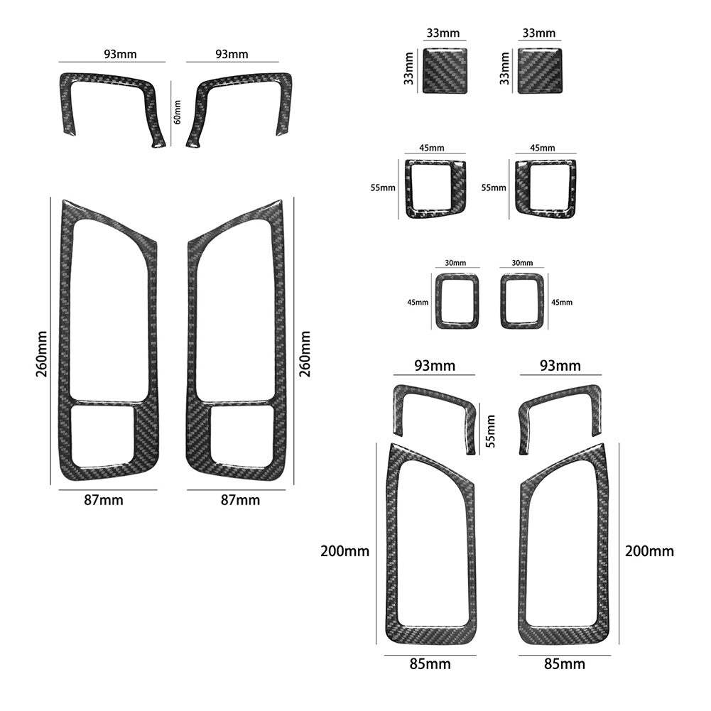 Carbon Fiber Climate Control Surround Cover Trim for Cadillac CTS 2003-2007 v