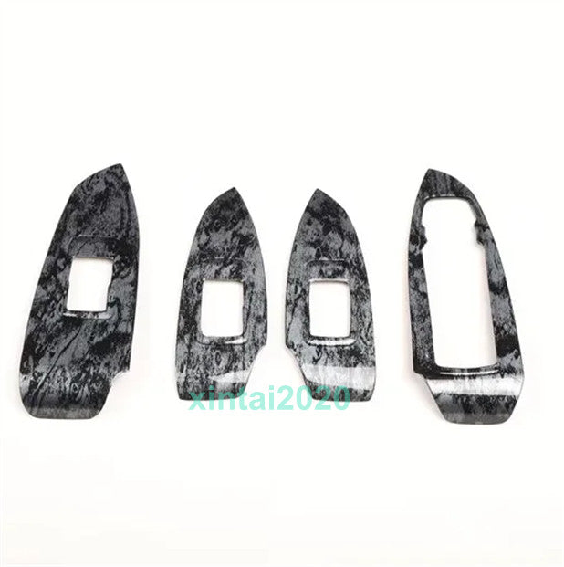 4X Black Wood Grain Window Switch Panel Cover Trim For 2016-24 for Chevrolet Malibu