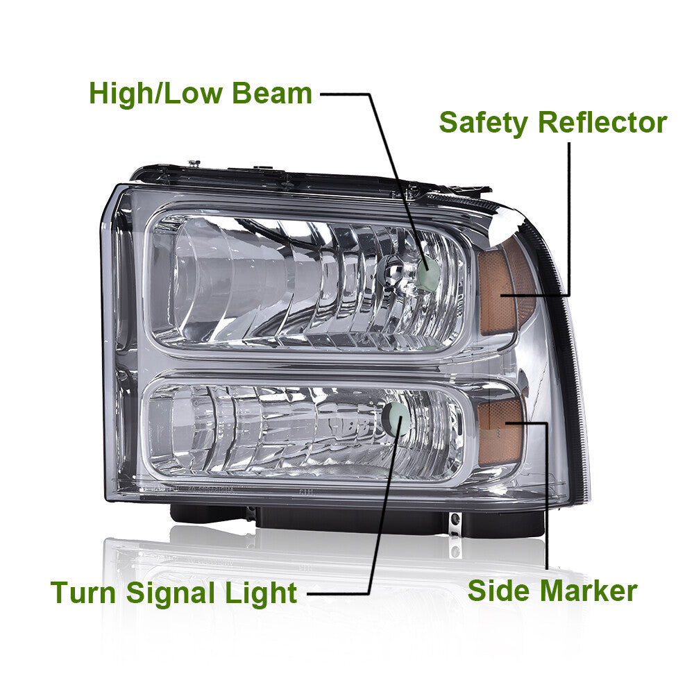 Suitable for 99-04 Super Duty F-350 truck tour conversion headlights- v