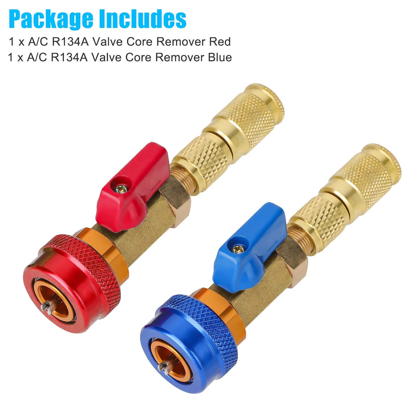 HVAC AC R134A Valve Core High Low Pressure Quick Remover Installer Tool Set