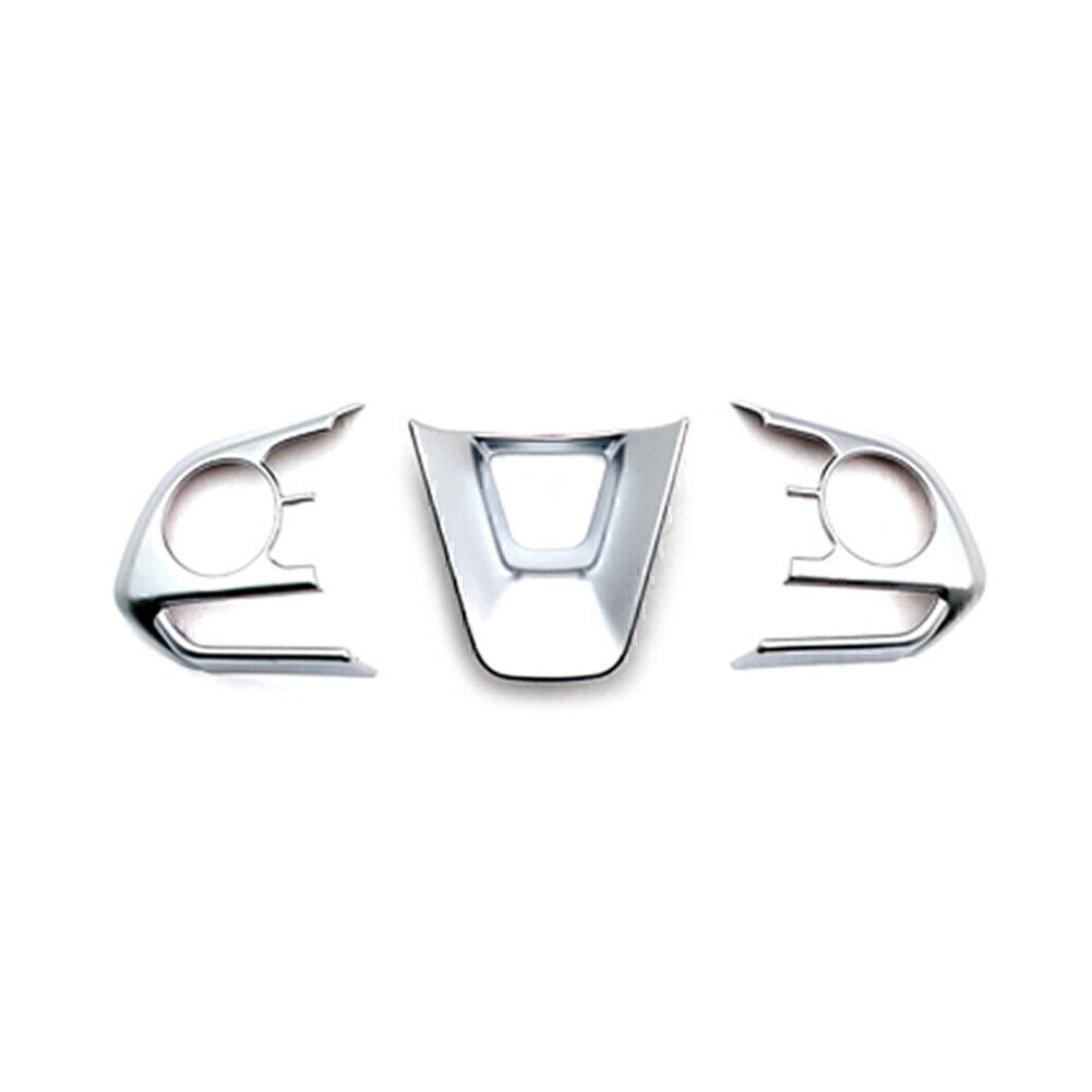 3pcs Fit 2019-2024 for Toyota for Corolla Steering Wheel Button Cover Trim Matte Silver