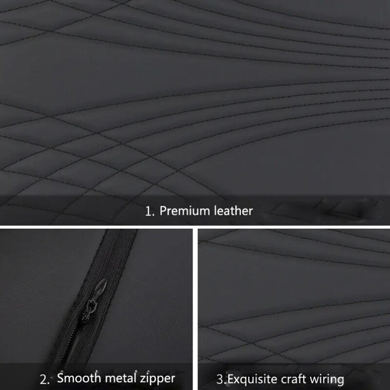 PU Leather Black Car Armrest Pad Interior Center Console Armrest Box Cover Mat
