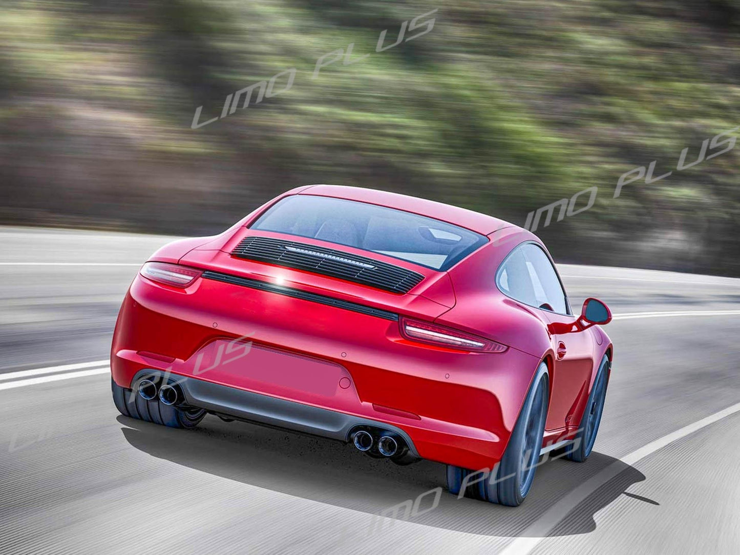 Black exhaust pipes are for Porsche for 911 Carrera 991.2 Non-PSE 2016-2018 Q