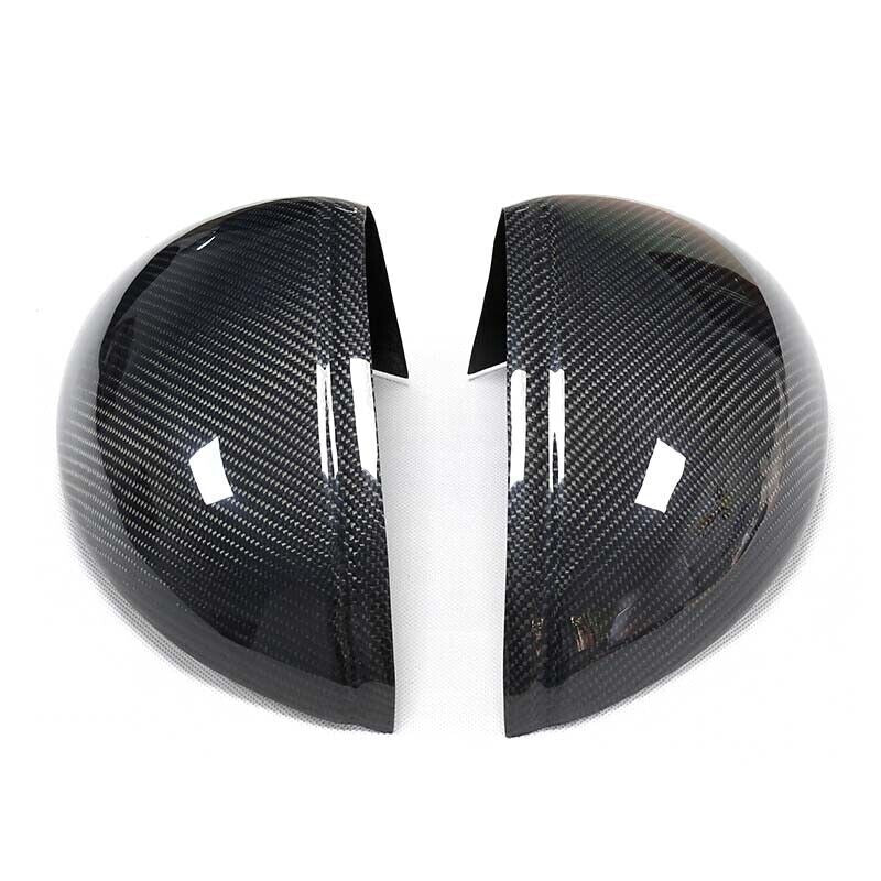 Pair Carbon Fiber Addon Wing Mirror Cover Trim Fit for Porsche for Cayenne 958 2011-2014