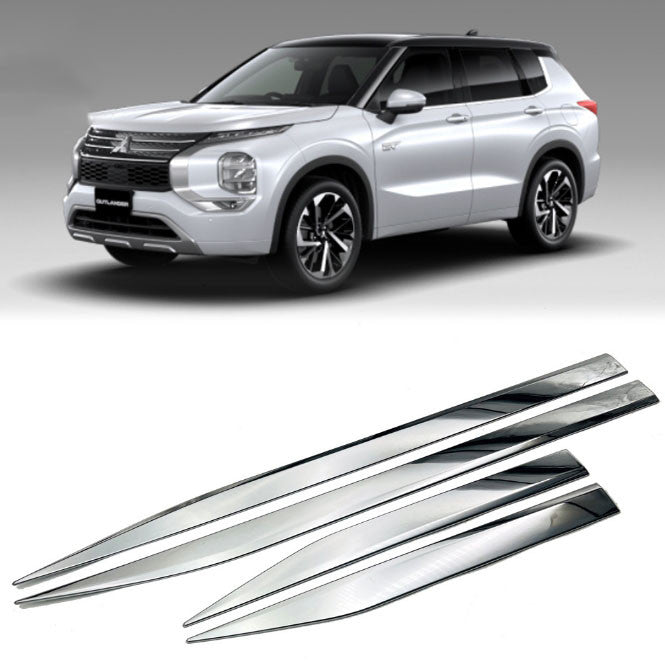 Chrome Steel Body Side Molding Trim For 2024 for Mitsubishi Outlander Accessories