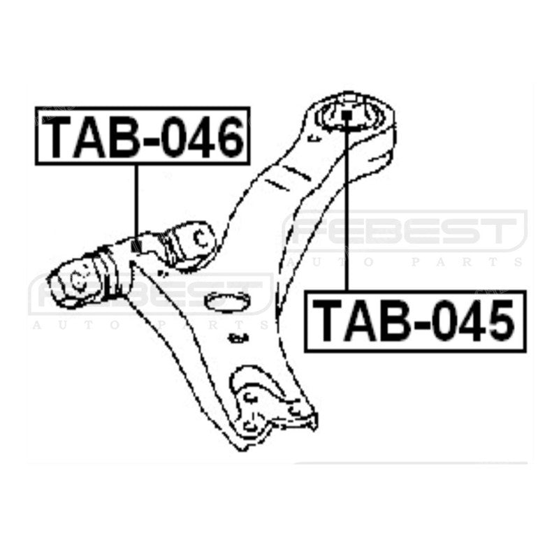 4. Front decompression arm bushing suitable for Camry 2002 - 2011 (TAB-045 +TAB-046) n
